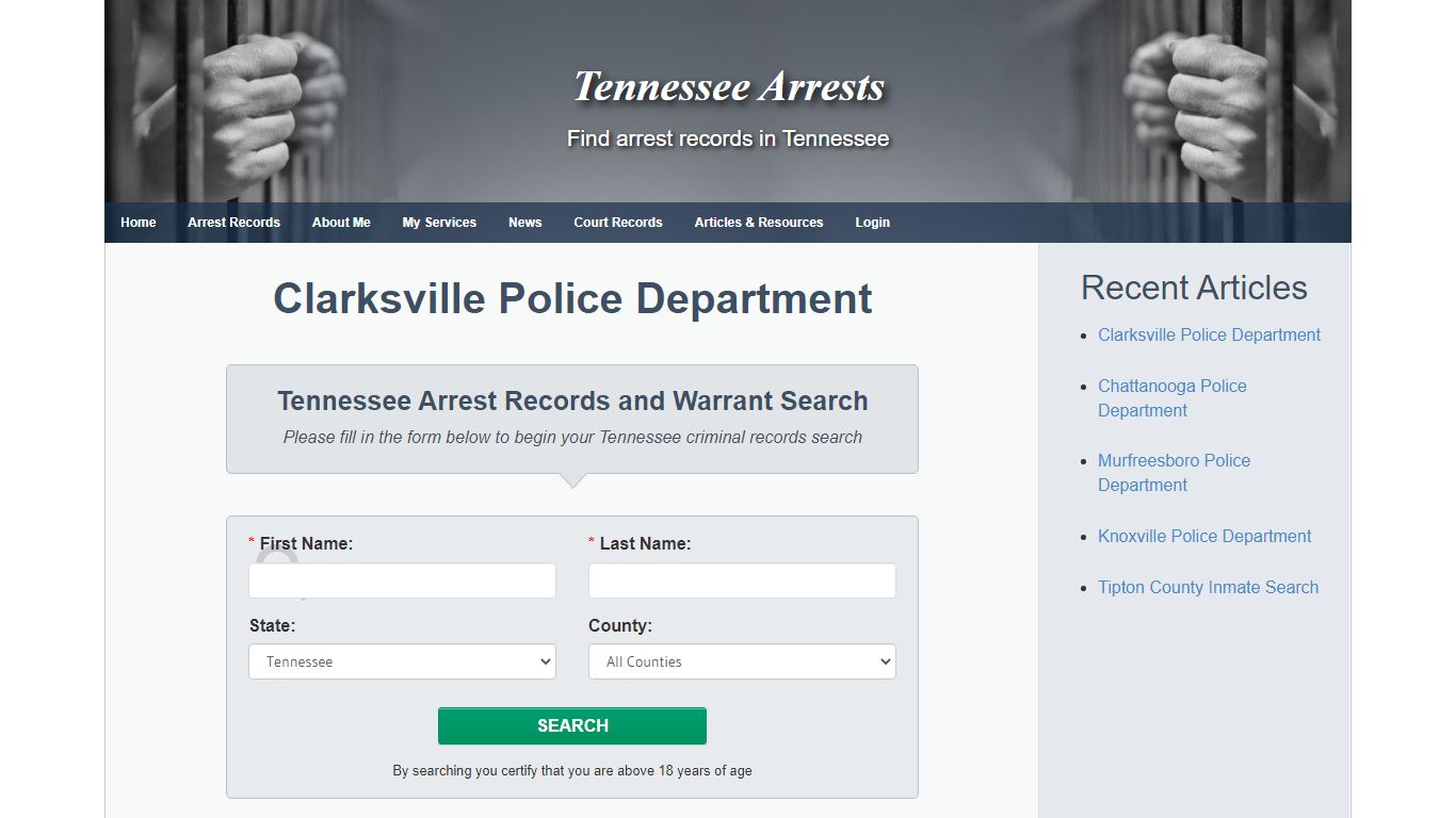 Clarksville Police Department - Tennessee Arrests